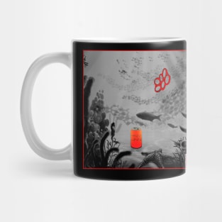 CORAL RED - white full  by COLORBLIND WorldView Mug